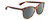 Profile View of Gucci GG0024S Designer Polarized Sunglasses with Custom Cut Smoke Grey Lenses in Brown Tortoise Havana Unisex Square Full Rim Acetate 58 mm