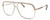 Profile View of Gucci GG0200S Designer Reading Eye Glasses with Custom Cut Powered Lenses in Yellow Gold Mens Pilot Full Rim Acetate 57 mm