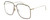 Profile View of Gucci GG0394S Designer Reading Eye Glasses with Custom Cut Powered Lenses in Red Green Gold White Ladies Square Full Rim Metal 61 mm