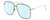Profile View of Gucci GG0394S Designer Progressive Lens Blue Light Blocking Eyeglasses in Red Green Gold White Ladies Square Full Rim Metal 61 mm