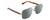 Profile View of Gucci GG0529S Designer Polarized Sunglasses with Custom Cut Smoke Grey Lenses in Ruthenium Silver Tortoise Havana Unisex Pilot Full Rim Metal 60 mm