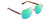 Profile View of Gucci GG0529S Designer Polarized Reading Sunglasses with Custom Cut Powered Green Mirror Lenses in Ruthenium Silver Tortoise Havana Unisex Pilot Full Rim Metal 60 mm