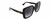 Profile View of Gucci GG0632S Womens Square Designer Sunglasses in Black Gold/Grey Gradient 56mm