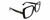 Profile View of Gucci GG0632S Designer Single Vision Prescription Rx Eyeglasses in Gloss Black Gold Ladies Square Full Rim Acetate 56 mm