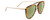 Profile View of Gucci GG0672S Unisex Aviator Sunglasses in Tortoise Havana Gold/Light Green 58mm