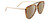 Profile View of Gucci GG0672S Designer Polarized Sunglasses with Custom Cut Amber Brown Lenses in Tortoise Havana Gold Unisex Pilot Full Rim Acetate 58 mm