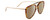 Profile View of Gucci GG0672S Designer Polarized Reading Sunglasses with Custom Cut Powered Amber Brown Lenses in Tortoise Havana Gold Unisex Pilot Full Rim Acetate 58 mm