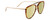 Profile View of Gucci GG0672S Designer Polarized Reading Sunglasses with Custom Cut Powered Sun Flower Yellow Lenses in Tortoise Havana Gold Unisex Pilot Full Rim Acetate 58 mm