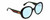 Profile View of Gucci GG0712S Designer Progressive Lens Blue Light Blocking Eyeglasses in Gloss Black Red Gold Ladies Round Full Rim Acetate 55 mm