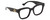 Profile View of Gucci GG0998S Designer Bi-Focal Prescription Rx Eyeglasses in Gloss Black Gold Ladies Cat Eye Full Rim Acetate 52 mm