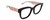 Profile View of Gucci GG0998S Designer Reading Eye Glasses with Custom Cut Powered Lenses in Gloss Black Pink Opal Gold Ladies Cat Eye Full Rim Acetate 52 mm