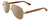 Profile View of Gucci GG0528S Designer Polarized Sunglasses with Custom Cut Amber Brown Lenses in Gold Tortoise Havana Unisex Pilot Full Rim Metal 63 mm