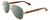 Profile View of Gucci GG0528S Designer Polarized Sunglasses with Custom Cut Smoke Grey Lenses in Gold Tortoise Havana Unisex Pilot Full Rim Metal 63 mm