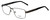 Profile View of Dale Earnhardt, Jr. DJ6816 Designer Single Vision Prescription Rx Eyeglasses in Satin GunMetal Silver Black Unisex Rectangular Full Rim Stainless Steel 60 mm
