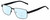 Profile View of Dale Earnhardt, Jr. DJ6816 Designer Progressive Lens Blue Light Blocking Eyeglasses in Satin Black Unisex Rectangular Full Rim Stainless Steel 60 mm