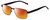 Profile View of Dale Earnhardt, Jr. DJ6816 Designer Polarized Sunglasses with Custom Cut Red Mirror Lenses in Satin Black Unisex Rectangular Full Rim Stainless Steel 60 mm