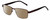 Profile View of Dale Earnhardt, Jr. DJ6816 Designer Polarized Sunglasses with Custom Cut Amber Brown Lenses in Satin Brown Unisex Rectangular Full Rim Stainless Steel 60 mm