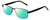 Profile View of Dale Earnhardt, Jr. DJ6816 Designer Polarized Reading Sunglasses with Custom Cut Powered Green Mirror Lenses in Satin Brown Unisex Rectangular Full Rim Stainless Steel 60 mm