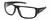 Profile View of BMW BS0023 Designer Reading Eye Glasses in Matte Black Grey Mens Rectangular Full Rim Acetate 63 mm