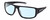 Profile View of BMW BS0023 Designer Blue Light Blocking Eyeglasses in Matte Black Grey Mens Rectangular Full Rim Acetate 63 mm