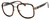 Profile View of Guess Factory GF5091 Designer Reading Eye Glasses with Custom Cut Powered Lenses in Tortoise Havana Gunmetal Black Ladies Pilot Full Rim Acetate 57 mm