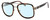 Profile View of Guess Factory GF5091 Designer Blue Light Blocking Eyeglasses in Tortoise Havana Gunmetal Black Ladies Pilot Full Rim Acetate 57 mm