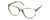 Profile View of Skechers SE6059 Designer Single Vision Prescription Rx Eyeglasses in Clear Yellow Grey Smoke Crystal Ladies Cat Eye Full Rim Acetate 57 mm