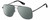 Profile View of Marc Jacobs 387/S Designer Polarized Sunglasses with Custom Cut Smoke Grey Lenses in Shiny Gunmetal Black Unisex Pilot Full Rim Metal 60 mm