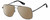 Profile View of Marc Jacobs 387/S Designer Polarized Reading Sunglasses with Custom Cut Powered Amber Brown Lenses in Shiny Gunmetal Black Unisex Pilot Full Rim Metal 60 mm