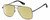 Profile View of Marc Jacobs 387/S Designer Polarized Reading Sunglasses with Custom Cut Powered Sun Flower Yellow Lenses in Shiny Gunmetal Black Unisex Pilot Full Rim Metal 60 mm