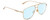 Profile View of Gucci GG0336S Designer Blue Light Blocking Eyeglasses in Gold Unisex Square Full Rim Metal 60 mm