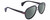 Profile View of Gucci GG0447S Designer Polarized Reading Sunglasses with Custom Cut Powered Smoke Grey Lenses in Black Silver Red Green Unisex Pilot Full Rim Acetate 58 mm