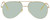 Front View of Gucci GG0356S Unisex Aviator Designer Sunglasses Gold Yellow Crystal/Green 59 mm