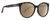 Profile View of Gucci GG0636SK Designer Polarized Sunglasses with Custom Cut Amber Brown Lenses in Tortoise Havana Gold Ladies Round Full Rim Acetate 56 mm