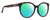 Profile View of Gucci GG0636SK Designer Polarized Reading Sunglasses with Custom Cut Powered Green Mirror Lenses in Tortoise Havana Gold Ladies Round Full Rim Acetate 56 mm