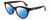 Profile View of Gucci GG0763S Designer Polarized Sunglasses with Custom Cut Blue Mirror Lenses in Dark Tortoise Havana Gold Ladies Cat Eye Full Rim Acetate 53 mm