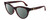Profile View of Gucci GG0763S Designer Polarized Reading Sunglasses with Custom Cut Powered Smoke Grey Lenses in Dark Tortoise Havana Gold Ladies Cat Eye Full Rim Acetate 53 mm