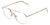 Profile View of Book Club Bored of Flings Designer Bi-Focal Prescription Rx Eyeglasses in Gloss Silver Unisex Pilot Full Rim Metal 55 mm