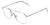 Profile View of Book Club Bored of Flings Designer Progressive Lens Blue Light Blocking Eyeglasses in Gloss Silver Unisex Pilot Full Rim Metal 55 mm