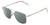 Profile View of Book Club Bored of Flings Designer Polarized Reading Sunglasses with Custom Cut Powered Smoke Grey Lenses in Gloss Silver Unisex Pilot Full Rim Metal 55 mm