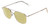 Profile View of Book Club Bored of Flings Designer Polarized Reading Sunglasses with Custom Cut Powered Sun Flower Yellow Lenses in Gloss Silver Unisex Pilot Full Rim Metal 55 mm