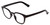 Profile View of Book Club Cents No Ability Designer Single Vision Prescription Rx Eyeglasses in Gloss Black Unisex Panthos Full Rim Acetate 48 mm