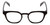 Front View of Book Club Cents No Ability Designer Single Vision Prescription Rx Eyeglasses in Gloss Black Unisex Panthos Full Rim Acetate 48 mm
