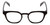Front View of Book Club Cents No Ability Designer Progressive Lens Prescription Rx Eyeglasses in Gloss Black Unisex Panthos Full Rim Acetate 48 mm