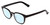 Profile View of Book Club Cents No Ability Designer Blue Light Blocking Eyeglasses in Gloss Black Unisex Panthos Full Rim Acetate 48 mm