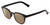 Profile View of Book Club Cents No Ability Designer Polarized Sunglasses with Custom Cut Amber Brown Lenses in Gloss Black Unisex Panthos Full Rim Acetate 48 mm