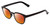 Profile View of Book Club Cents No Ability Designer Polarized Sunglasses with Custom Cut Red Mirror Lenses in Gloss Black Unisex Panthos Full Rim Acetate 48 mm