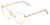 Profile View of Book Club Discount Off Jaunty Pisco Designer Blue Light Blocking Eyeglasses in Antique Gold Ladies Cat Eye Full Rim Metal 56 mm