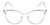 Front View of Book Club Dutiful Scammed Ladies Cateye Semi-Rimless Reading Glasses Silver 55mm