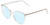 Profile View of Book Club Dutiful Scammed Designer Blue Light Blocking Eyeglasses in Gloss Silver Ladies Cat Eye Full Rim Metal 55 mm